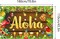 Summer Aloha Banner, Hawaiian Luau Party Backdrop 70.8 X 43.3 inch, Tropical Hawaiian Luau Floral Palm Leaves Pineapple Banner Sign, Hawaii Flamingo Photograph Background Supplies Decorations